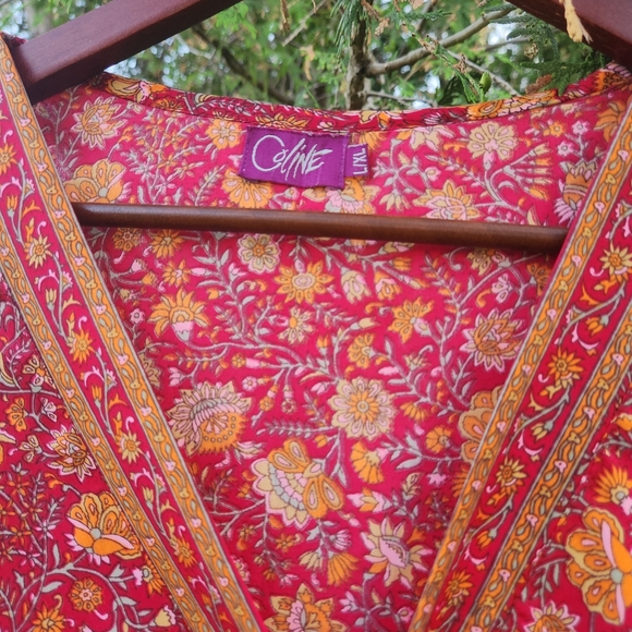 Celine Red and Yellow Floral Top - Picture 2 of 4